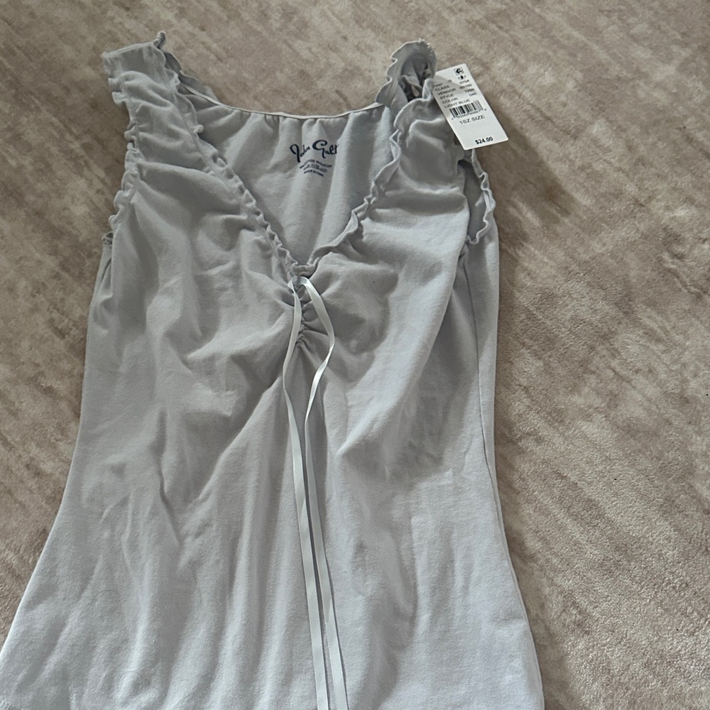 Brandy Melville Light Gray Ruffled Camisole
